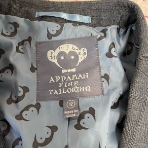 Boys appaman fine tailored suit in grey size 12